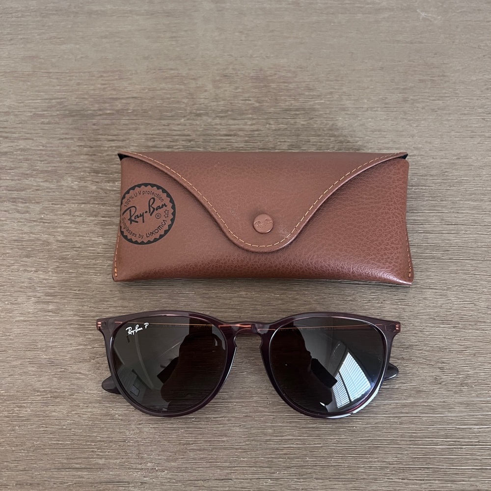 Ray-Ban Dark Brown Sunglasses with Case